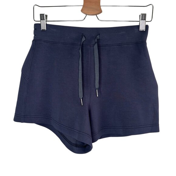 Spanx Womens AirEssentials Navy Blue 4 inch Shorts Small 50683r - Picture 1 of 9